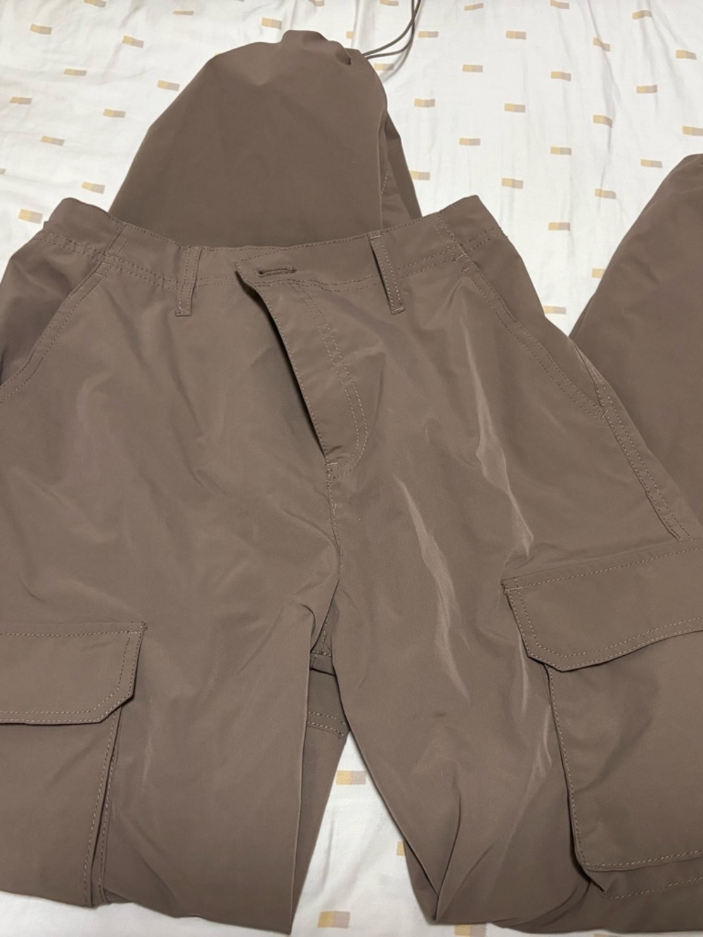 Love Tree Taupe Cargo Jumpsuit Pants